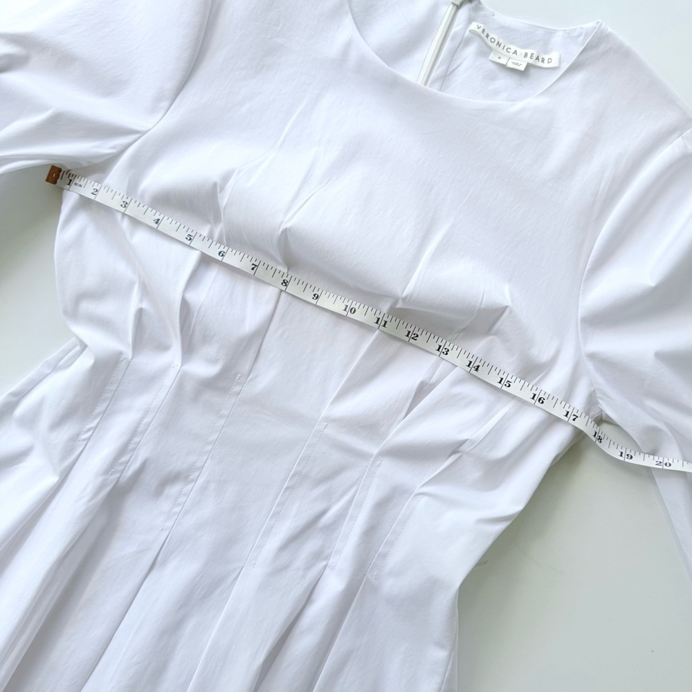 Veronica Beard Torres Corset-Waist Dress White Size 8 $498 MSRP - Picture 14 of 16